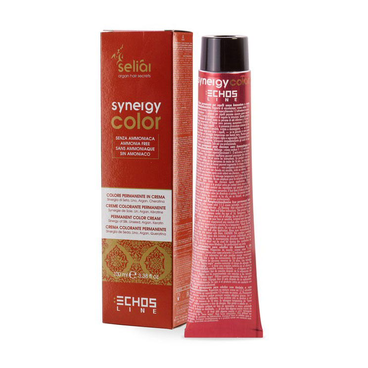 Безаміачна крем-фарба для волосся Echosline Seliar Synergy Color з арганою та кератином 5.52 Light Brown Mahogany Violet, 100 мл